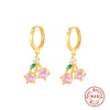S925 Sterling Silver Tropical Fruit Geometric Fashion Creative Earrings