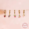 S925 Sterling Silver Tropical Fruit Geometric Fashion Creative Earrings