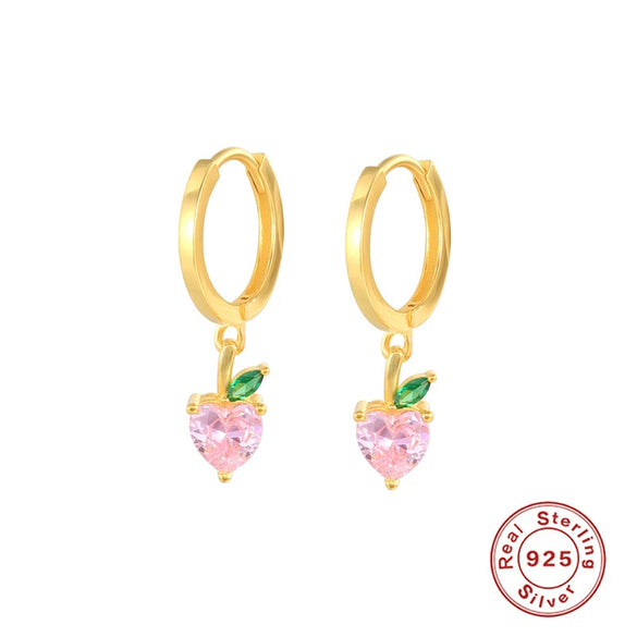 S925 Sterling Silver Tropical Fruit Geometric Fashion Creative Earrings