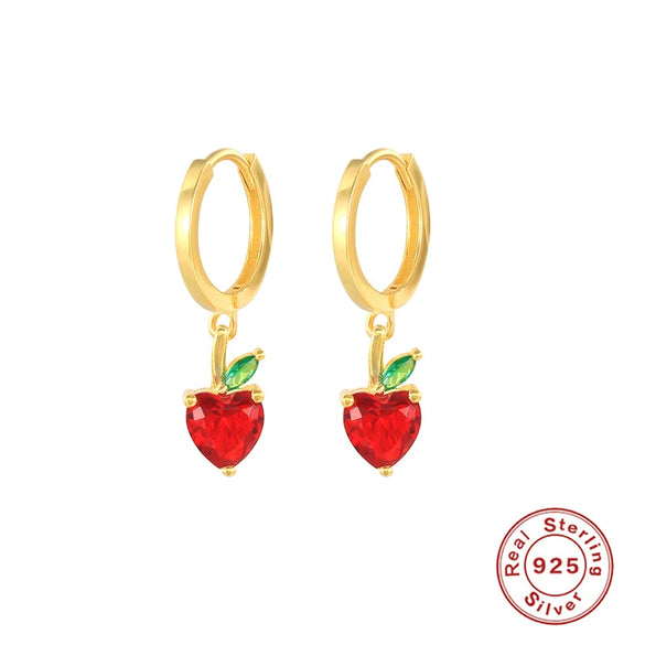 S925 Sterling Silver Tropical Fruit Geometric Fashion Creative Earrings