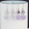 S925 Sterling Silver Tulip Flower Tassel Earrings Long Floral Ear Line Dangle Earrings For Women