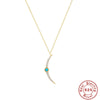 S925 Sterling Silver Turquoise Moon Fan Pendant Ball Chain Necklace With Diamond Design And Geometric Styling