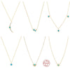 S925 Sterling Silver Turquoise Moon Fan Pendant Ball Chain Necklace With Diamond Design And Geometric Styling