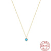 S925 Sterling Silver Turquoise Moon Fan Pendant Ball Chain Necklace With Diamond Design And Geometric Styling