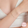 S925 Sterling Silver Turquoise Zircon Pclip Bracelet With Geometric Design Electroplated For Women