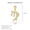 S925 Sterling Silver Twelve Constellation Micropaved Women's Clavicle Chain Pendant Necklace