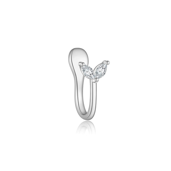 S925 Sterling Silver U Shape Punchfree Ear Clip Ear Buckle Earrings With Electroplated Platinum Or 18K Gold For Women