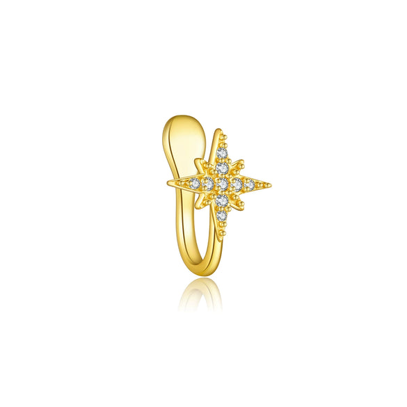 S925 Sterling Silver U Shape Punchfree Ear Clip Ear Buckle Earrings With Electroplated Platinum Or 18K Gold For Women