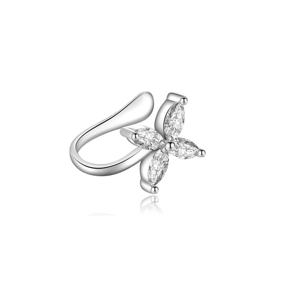 S925 Sterling Silver U Shape Punchfree Ear Clip Ear Buckle Earrings With Electroplated Platinum Or 18K Gold For Women