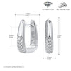 S925 Sterling Silver U Shaped Light Luxury Women's Earrings With Electroplating