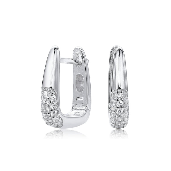S925 Sterling Silver U Shaped Light Luxury Women's Earrings With Electroplating
