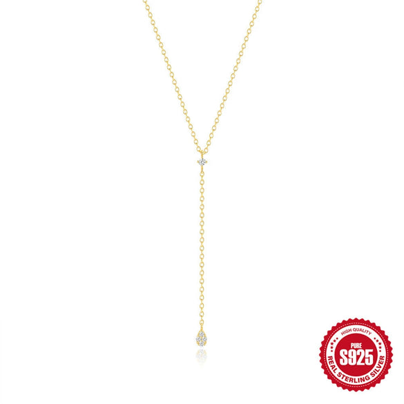S925 Sterling Silver Unisex O Word Chain Jewelry Set With Electroplating And Diamond Zircon Classic And Elegant