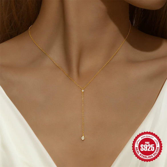 S925 Sterling Silver Unisex O Word Chain Jewelry Set With Electroplating And Diamond Zircon Classic And Elegant