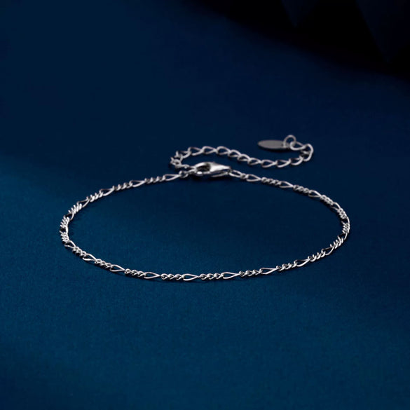 S925 Sterling Silver Ushape Car Flower Mother Chain Electroplated Women's Bracelet