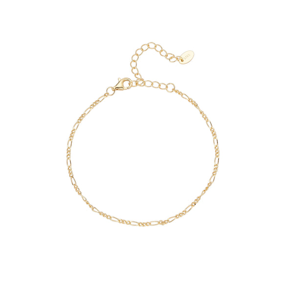 S925 Sterling Silver Ushape Car Flower Mother Chain Electroplated Women's Bracelet