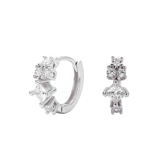 S925 Sterling Silver Ushape Geometric Light Luxury Electroplated Women's Earrings