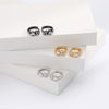 S925 Sterling Silver Ushape Geometric Light Luxury Electroplated Women's Earrings