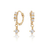 S925 Sterling Silver Ushape Microinlaid Zircon Earrings Electroplated Simple Light Luxury Women's Earrings