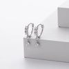 S925 Sterling Silver Ushape Microinlaid Zircon Earrings Electroplated Simple Light Luxury Women's Earrings