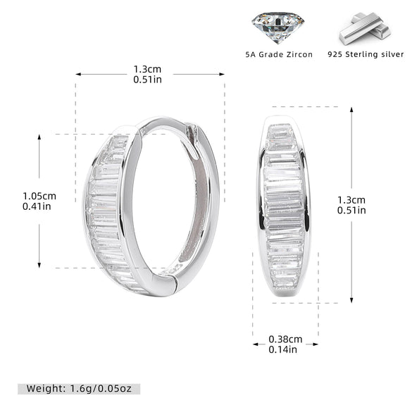S925 Sterling Silver Ushaped Electroplated Light Luxury Style Women's Earrings