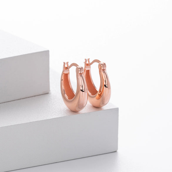 S925 Sterling Silver Ushaped Electroplated Women's Minimalist Fashion Earrings