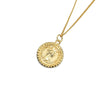 S925 Sterling Silver Vintage Double Sided Coin Pendant Necklace Simple Geometric Electroplated Clavicle Chain For Women