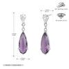 S925 Sterling Silver Water Drop Zircon Earrings Geometric Fashion Design Electroplated
