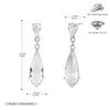 S925 Sterling Silver Water Drop Zircon Earrings Geometric Fashion Design Electroplated