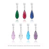 S925 Sterling Silver Water Drop Zircon Earrings Geometric Fashion Design Electroplated