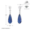 S925 Sterling Silver Water Drop Zircon Earrings Geometric Fashion Design Electroplated