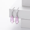 S925 Sterling Silver Water Drop Zircon Earrings Geometric Fashion Design Electroplated