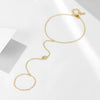 S925 Sterling Silver Water Drop Zircon Women's Minimalist Bracelet