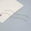 S925 Sterling Silver Wave Ear Line Earrings Simple Geometric Bead Dangle Earrings Elegant Fashion Silver Jewelry