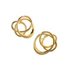 S925 Sterling Silver Winding Circle Geometric Earrings With Electroplating For Women