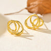 S925 Sterling Silver Winding Circle Geometric Earrings With Electroplating For Women