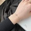 S925 Sterling Silver Women's Bracelet With Four Leaf Clover And Diamond Zircon Design Electroplated