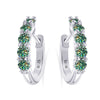 S925 Sterling Silver Women's Classic Round Moissanite And Diamond Earrings