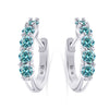 S925 Sterling Silver Women's Classic Round Moissanite And Diamond Earrings