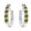 S925 Sterling Silver Women's Classic Round Moissanite And Diamond Earrings