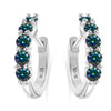 S925 Sterling Silver Women's Classic Round Moissanite And Diamond Earrings