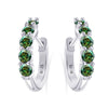 S925 Sterling Silver Women's Classic Round Moissanite And Diamond Earrings