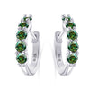 S925 Sterling Silver Women's Classic Round Moissanite And Diamond Earrings