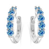 S925 Sterling Silver Women's Classic Round Moissanite And Diamond Earrings