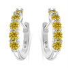 S925 Sterling Silver Women's Classic Round Moissanite And Diamond Earrings
