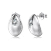 S925 Sterling Silver Women's Earrings Beanshaped Pearshaped Drop Shape Electroplating Design