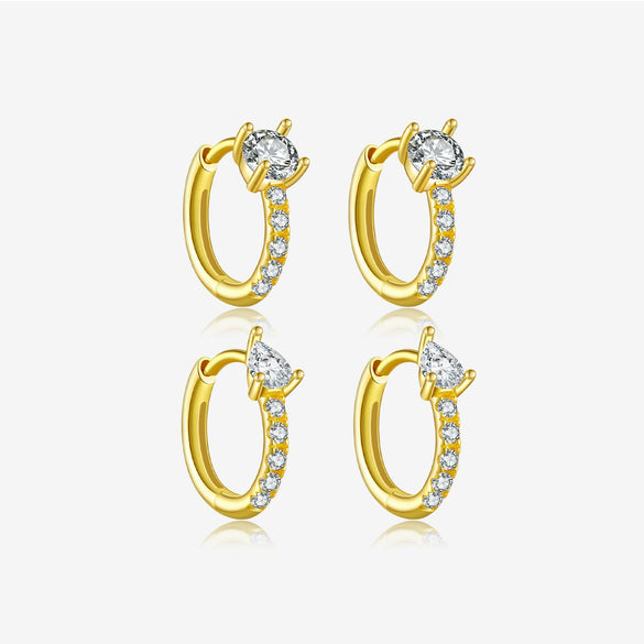 S925 Sterling Silver Women's Fashion Ol Earring With Geometric Design And Electroplating Process