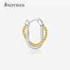 S925 Sterling Silver Women's Geometric Electroplated Fashion Ear Jewelry