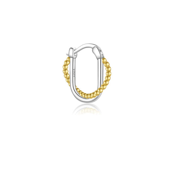 S925 Sterling Silver Women's Geometric Electroplated Fashion Ear Jewelry