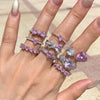 S925 Sterling Silver Women's Geometric Style Ring With Ice Flower Zirconium And High Carbon Diamond Electroplated
