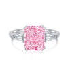 S925 Sterling Silver Women's Geometric Style Ring With Ice Flower Zirconium And High Carbon Diamond Electroplated